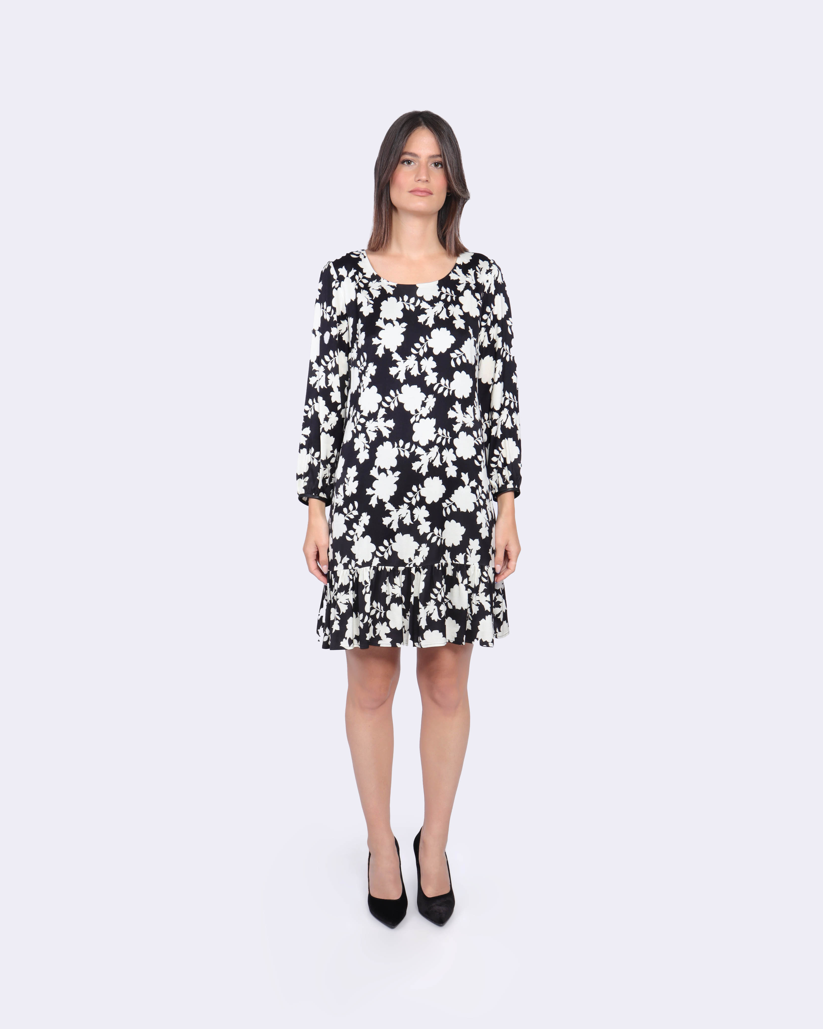 Rayon and viscose floral dress | Dresses and Jumpsuits | Dikastore.ro - 1 Rayon and viscose floral dress | Dresses and Jumpsuits - 1