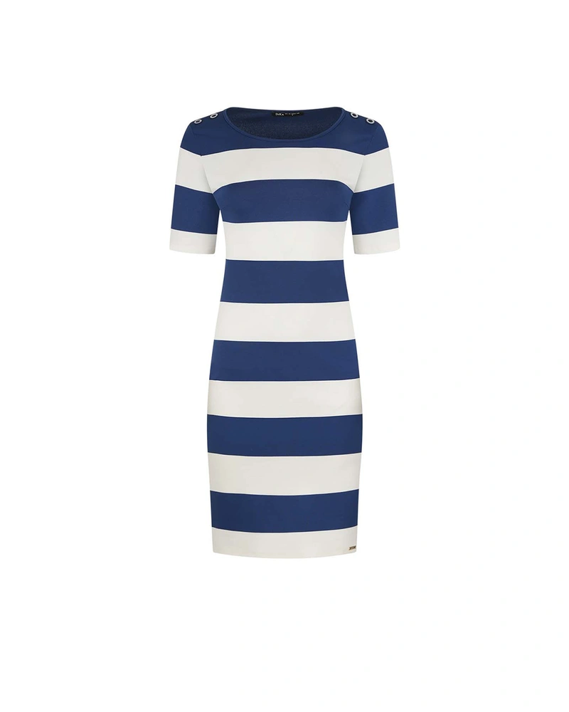 Rochie tricotata, cu dungi | COLECTIE DE VARĂ