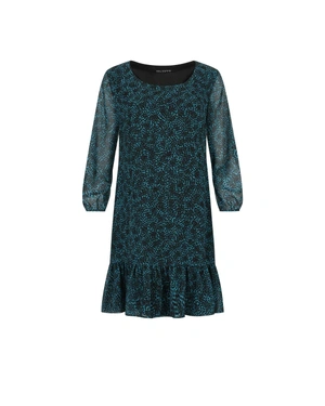 Rochie din sifon, cu animal print in negru si gri petrol. | COLECTIE DE VARĂ | Dikastore.ro Rochie din sifon, cu animal print in negru si gri petrol. | COLECTIE DE VARĂ