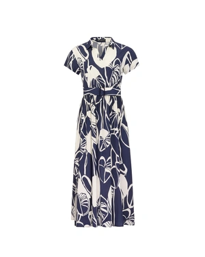 Long dress made of certified viscose | Dresses | Dikastore.ro Long dress made of certified viscose | Dresses