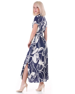 Long dress made of certified viscose | Dresses | Dikastore.ro - 4 Long dress made of certified viscose | Dresses - 4