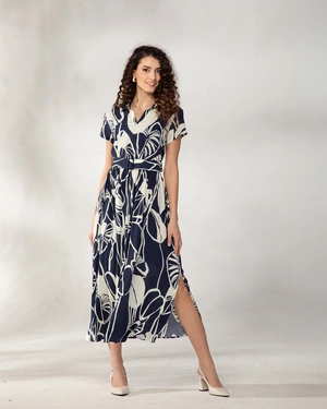 Long dress made of certified viscose | Dresses | Dikastore.ro - 5 Long dress made of certified viscose | Dresses - 5