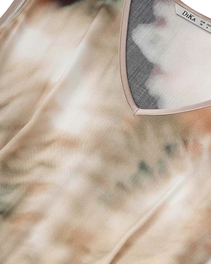 Long viscose dress in a beige-black batik print | All products | Dika.bg - 2 Long viscose dress in a beige-black batik print | All products - 2