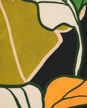 Long dress with straps, featuring a contrasting tropical print | SUMMER COLLECTION - 2