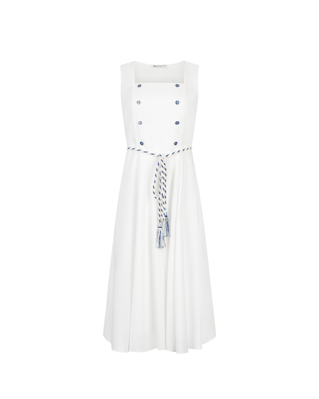 White summer dress in marine style | Best sellers