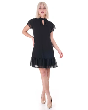 Mousseline dress with accent on the neckline | SUMMER COLLECTION - 3