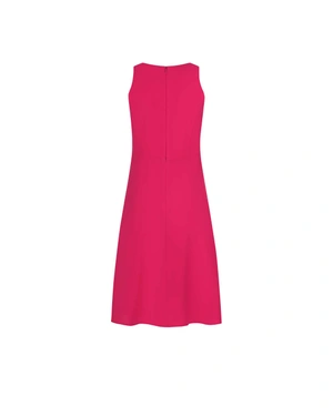 Рокля без ръкави, с подчертана талия, дължина около коляното, в цвят фуксия | КОЛЕКЦИЯ ЛЯТО - 1