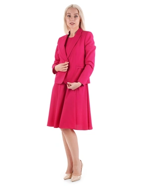 Рокля без ръкави, с подчертана талия, дължина около коляното, в цвят фуксия | КОЛЕКЦИЯ ЛЯТО - 5