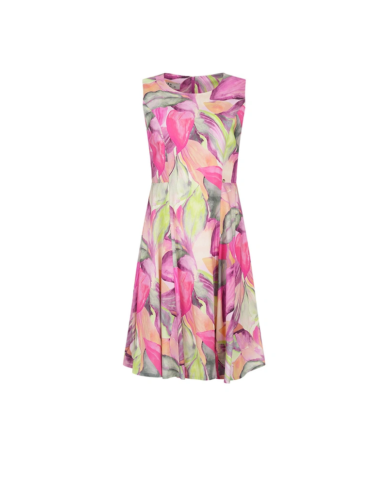 Rochie de vara in roz si verde | Rochii