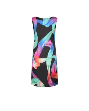 Straight dress with an ombre print еlements | Dresses | Dikastore.ro - 1 Straight dress with an ombre print еlements | Dresses - 1