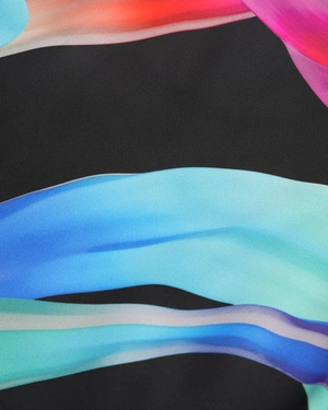 Straight dress with an ombre print еlements | Dresses | Dikastore.ro - 2 Straight dress with an ombre print еlements | Dresses - 2