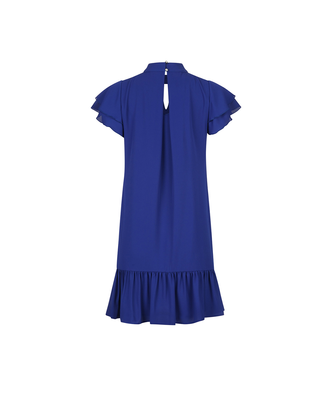 Turkish blue chiffon dress with neckline detail | Dresses | Dika.bg - 1 Turkish blue chiffon dress with neckline detail | Dresses - 1