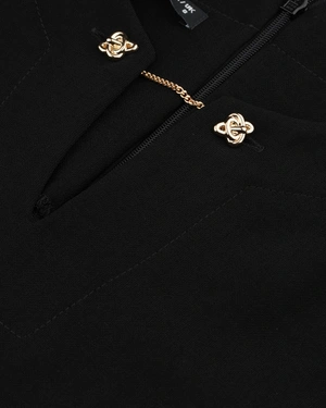 Little black dress with long sleeves | Iconic colors | Dika.ge - 2 Little black dress with long sleeves | Iconic colors - 2