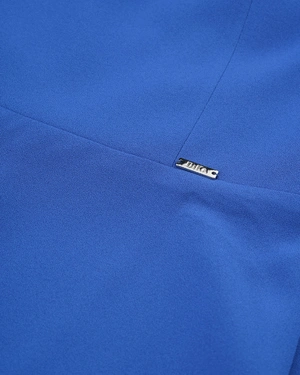 Dark blue stylish dress with bare shoulders and an A-line silhouette | Dresses - 5