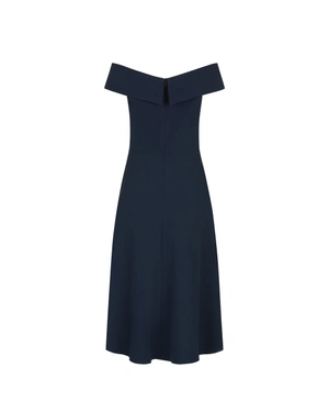 Formal off-shoulder dress in dark blue | Dresses and Jumpsuits - 2