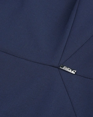 Dark blue business dress with square neckline | COLLECTION - 2