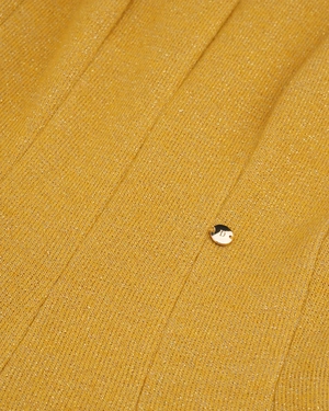 Autumn dress with lurex threads in mustard color | Dresses - 2