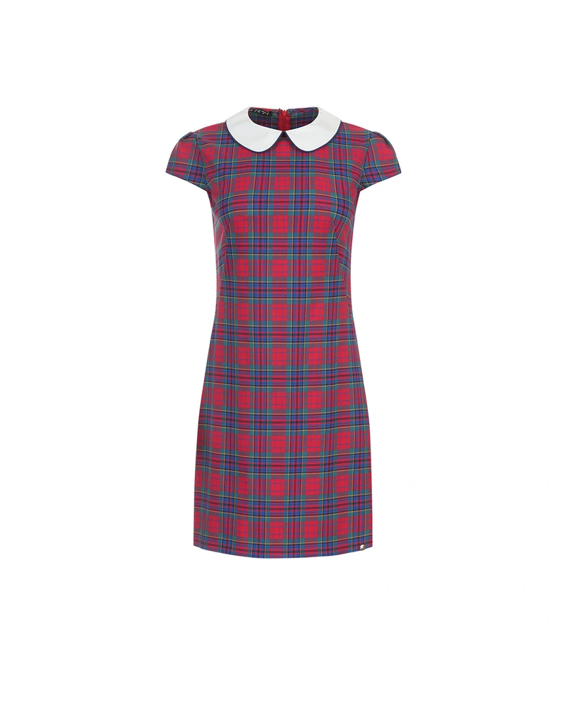 Red and blue check dress with white collar | Dresses and Jumpsuits