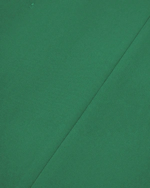 Зелена класическа рокля с паднал къс ръкав и дължина под коляното | Рокли - 2