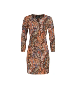 Dress with paisley motif in earthy tones | Dresses | Dika.ge Dress with paisley motif in earthy tones | Dresses