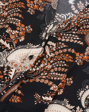 Long dress with V-neck and paisley print | NEW | Dika.ge - 2 Long dress with V-neck and paisley print | NEW - 2