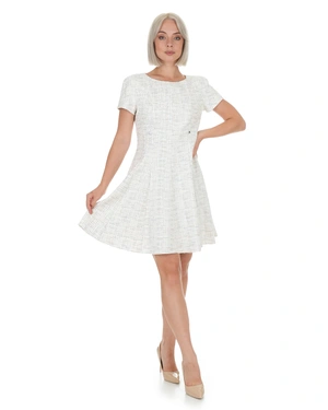 Light tweed dress with delicate sequins | Dresses | Dika.ge - 3 Light tweed dress with delicate sequins | Dresses - 3