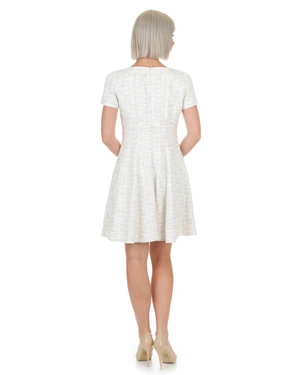 Light tweed dress with delicate sequins | Dresses | Dika.ge - 4 Light tweed dress with delicate sequins | Dresses - 4