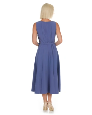 Elegant sleeveless dress in blue | Suits | Dika.ge - 4 Elegant sleeveless dress in blue | Suits - 4