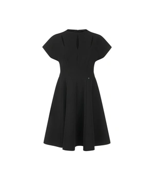 Black dress with cut-out neckline | Dresses