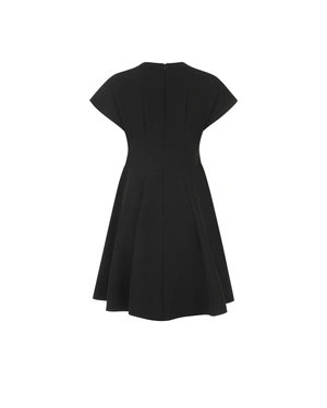 Black dress with cut-out neckline | Dresses - 1