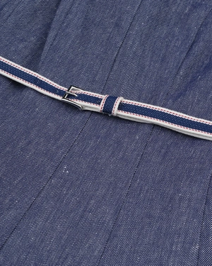 Лятна рокля от лен и памук в светлосиньо с деним ефект | Рокли | Dika.bg - 5 Лятна рокля от лен и памук в светлосиньо с деним ефект | Рокли - 5