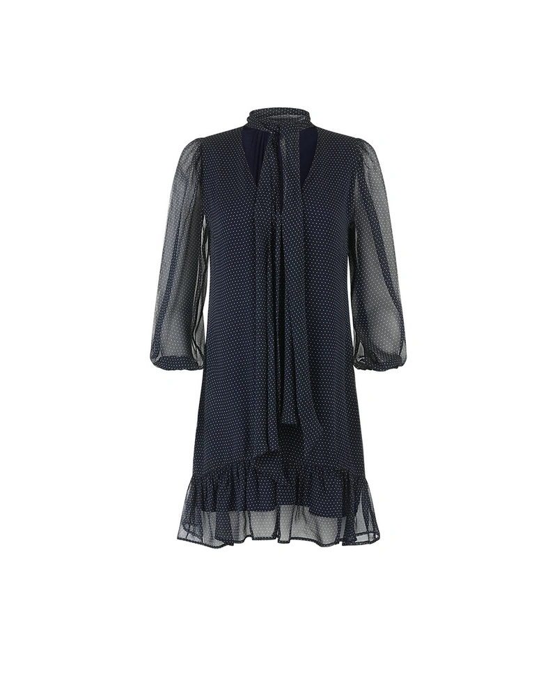 Stylish polka dot dress in fine chiffon | All products