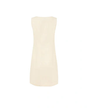 ელეგანტური კაბა კარაქისფერ ყვითელ ფერში | საქმიანი - 4