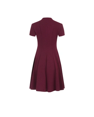 Burgundy dress with lurex thread | COLLECTION - 1