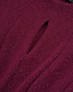 Burgundy dress with lurex thread | COLLECTION - 2