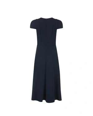 ელეგანტური კაბა ტრაპეციის ფორმის დეკოლტეთი | კაბები - 1