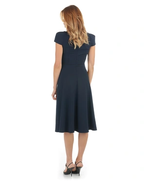 ელეგანტური კაბა ტრაპეციის ფორმის დეკოლტეთი | კაბები - 6