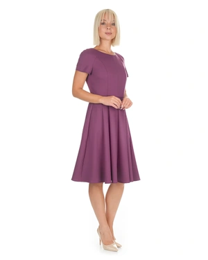 Burgundy dress with flared bottom | Dresses - 3