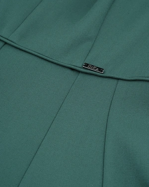 Dark green dress with flared bottom part | Dresses - 2