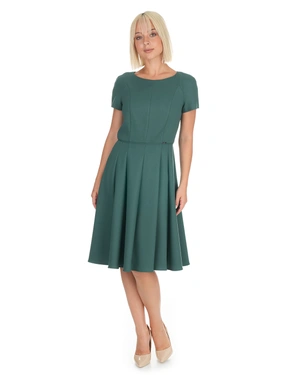 Dark green dress with flared bottom part | Dresses - 3