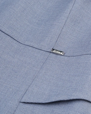 Elegant business dress, midi length, in grey-blue | Business - 5