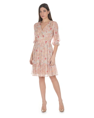 Рокля от сертифициран район с флорален принт и женствен силует | НОВО - 1