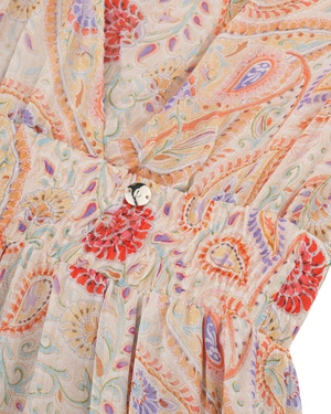 Рокля от сертифициран район с флорален принт и женствен силует | НОВО - 4