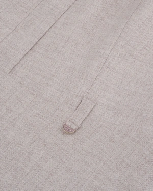 Light beige textured dress with a belt | Dresses | Dikastore.ro - 3 Light beige textured dress with a belt | Dresses - 3