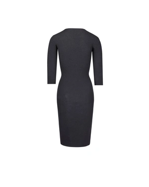 Rochie din jerseu de vascoza cu nervuri | Rochii - 2