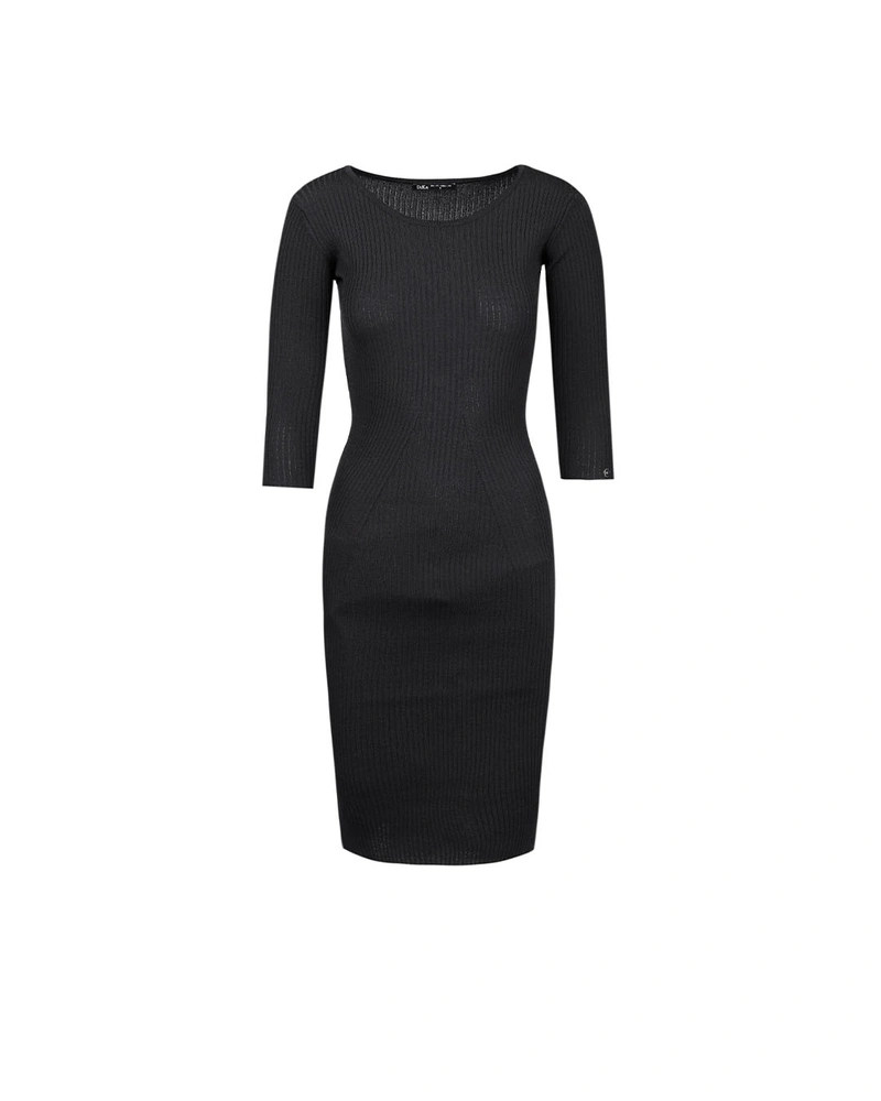 Rochie din jerseu de vascoza cu nervuri | Rochii