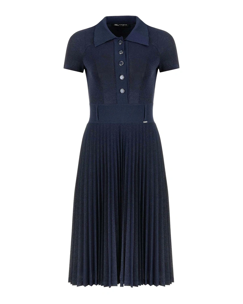 Pleated jersey dress | 