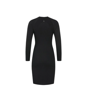 Black knit bodycon dress with long sleeves | NEW - 3