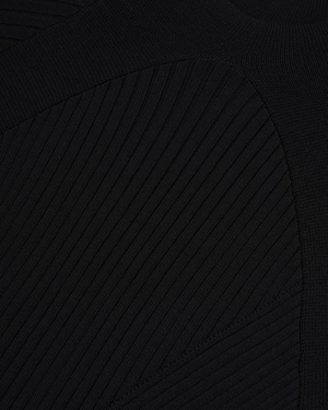 Black knit bodycon dress with long sleeves | NEW - 4