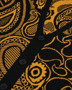 Fitted jacquard dress in black and mustard | COLLECTION | Dika.ge - 2 Fitted jacquard dress in black and mustard | COLLECTION - 2